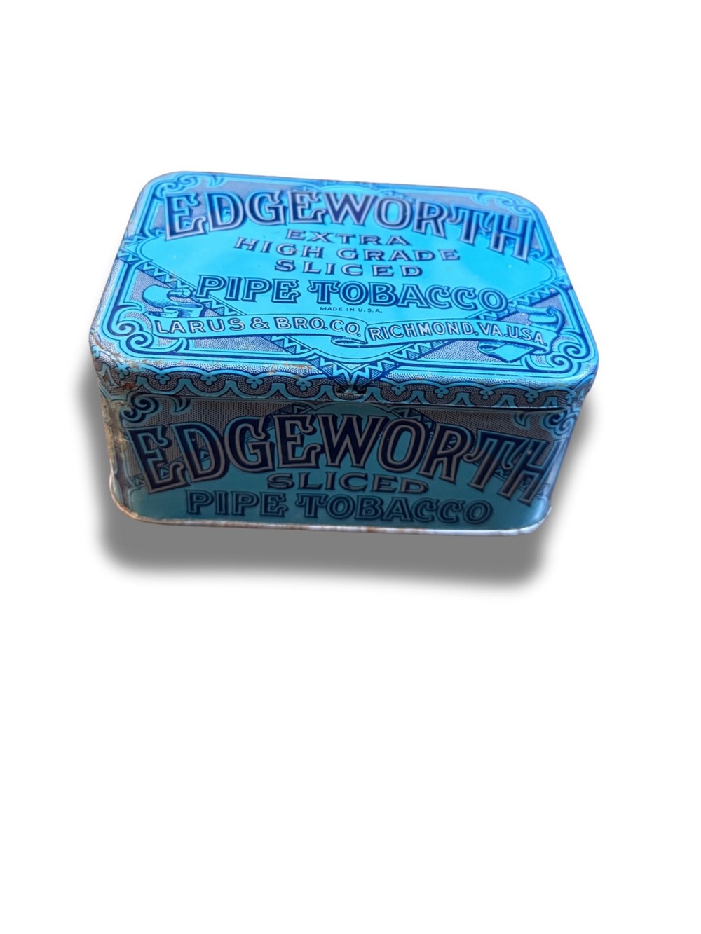 Vintage Edgeworth Blue Box Extra High Grade Tobacco Tin